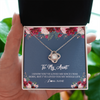 Love Knot Necklace | Personalized Aunt Necklace From Niece Nephew I've Loved You My Whole Life Floral Aunt Birthday Mothers Day Christmas Customized Message Card | teecentury