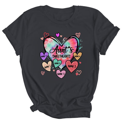 Personalized Aunt Sweethearts Custom With Kids Name Valentines Day Mothers Day Birthday Christmas Shirt & Tank Top | teecentury