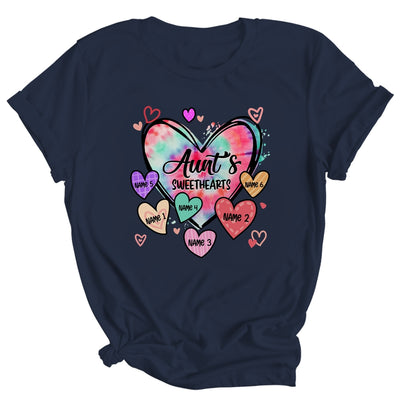 Personalized Aunt Sweethearts Custom With Kids Name Valentines Day Mothers Day Birthday Christmas Shirt & Tank Top | teecentury