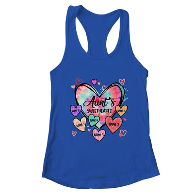 Personalized Aunt Sweethearts Custom With Kids Name Valentines Day Mothers Day Birthday Christmas Shirt & Tank Top | teecentury