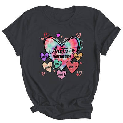 Personalized Auntie Sweethearts Custom With Kids Name Valentines Day Mothers Day Birthday Christmas Shirt & Tank Top | teecentury