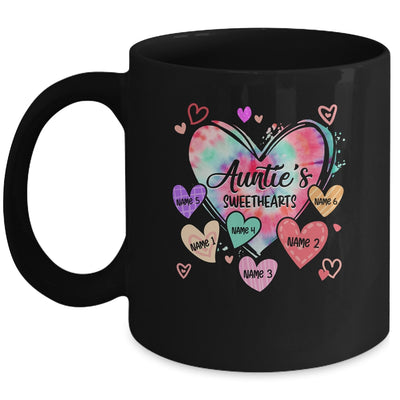 Personalized Auntie Sweethearts Custom With Kids Name Valentines Day Mothers Day Birthday Christmas Mug | teecentury