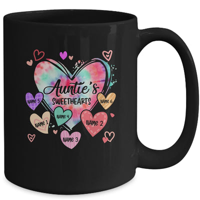 Personalized Auntie Sweethearts Custom With Kids Name Valentines Day Mothers Day Birthday Christmas Mug | teecentury