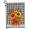 Personalized Autumn Arrangement Initial Letter Embroidered Monogram Flag | Teecentury.com