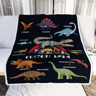 Personalized Baby Girl Blanket Cute Dinosaur Design for Kids Newborn Daughter Granddaughter Niece From Mom Aunt Birthday Christmas Customized Fleece Blanket Blanket | Teecentury.com
