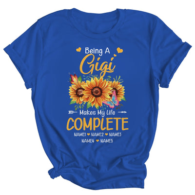 Personalized Being A Gigi Makes My Life Complete Custom Grandkids Name Mothers Day Birthday Christmas Shirt & Tank Top | teecentury