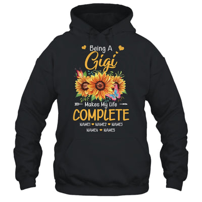 Personalized Being A Gigi Makes My Life Complete Custom Grandkids Name Mothers Day Birthday Christmas Shirt & Tank Top | teecentury