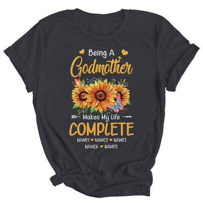 Personalized Being A Godmother Makes My Life Complete Custom With Grandkids Name Mothers Day Birthday Christmas Shirt & Tank Top | teecentury