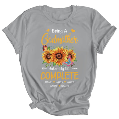 Personalized Being A Godmother Makes My Life Complete Custom With Grandkids Name Mothers Day Birthday Christmas Shirt & Tank Top | teecentury