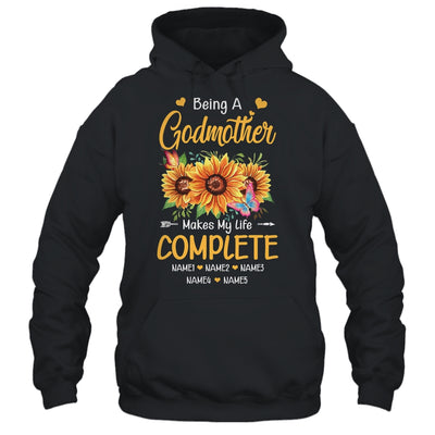 Personalized Being A Godmother Makes My Life Complete Custom With Grandkids Name Mothers Day Birthday Christmas Shirt & Tank Top | teecentury