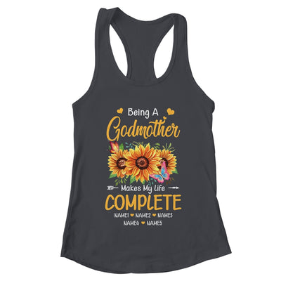 Personalized Being A Godmother Makes My Life Complete Custom With Grandkids Name Mothers Day Birthday Christmas Shirt & Tank Top | teecentury