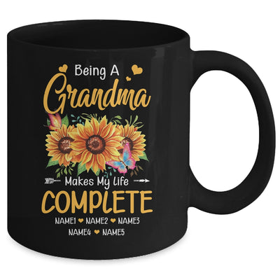 Personalized Being A Grandma Makes My Life Complete Custom Grandkids Name Mothers Day Birthday Christmas Mug | teecentury