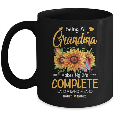 Personalized Being A Grandma Makes My Life Complete Custom Grandkids Name Mothers Day Birthday Christmas Mug | teecentury