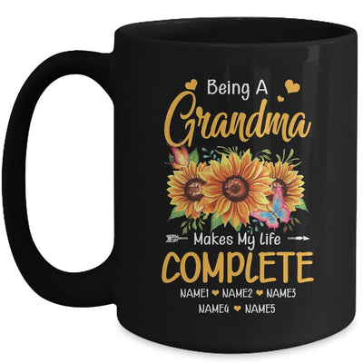 Personalized Being A Grandma Makes My Life Complete Custom Grandkids Name Mothers Day Birthday Christmas Mug | teecentury