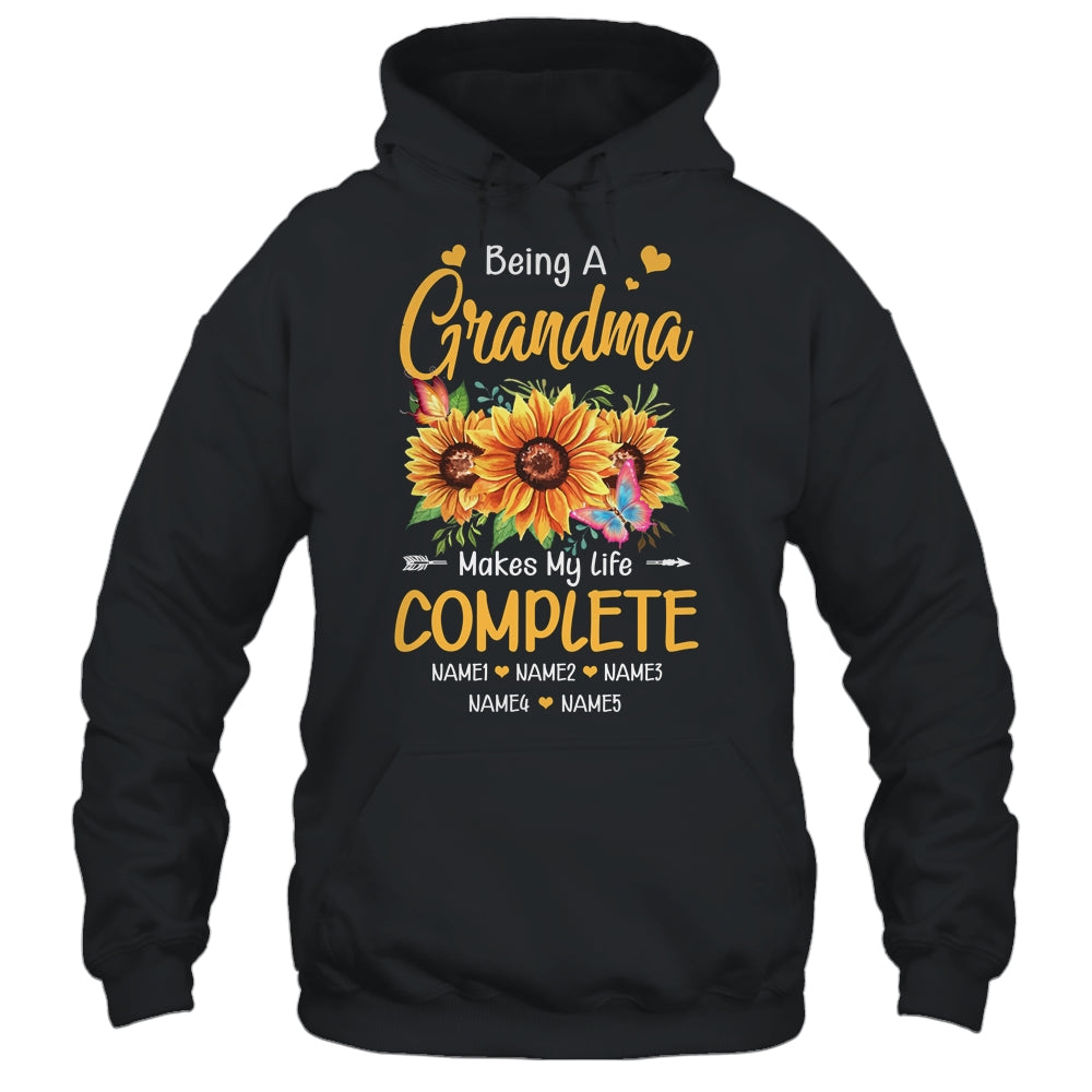 Personalized Being A Grandma Makes My Life Complete Custom Grandkids Name Mothers Day Birthday Christmas Shirt & Tank Top | teecentury