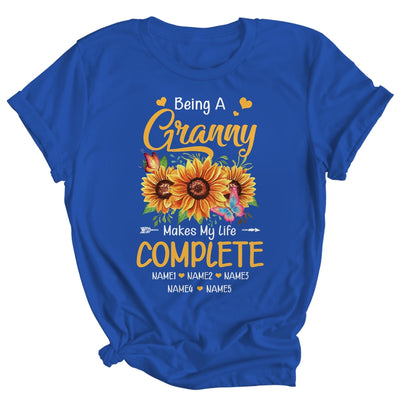 Personalized Being A Granny Makes My Life Complete Custom Grandkids Name Mothers Day Birthday Christmas Shirt & Tank Top | teecentury