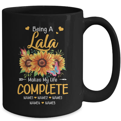 Personalized Being A Lala Makes My Life Complete Custom Grandkids Name Mothers Day Birthday Christmas Mug | teecentury