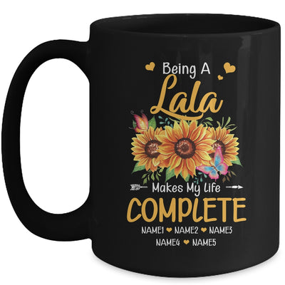 Personalized Being A Lala Makes My Life Complete Custom Grandkids Name Mothers Day Birthday Christmas Mug | teecentury
