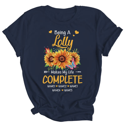 Personalized Being A Lolly Makes My Life Complete Custom Grandkids Name Mothers Day Birthday Christmas Shirt & Tank Top | teecentury