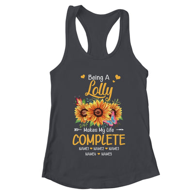 Personalized Being A Lolly Makes My Life Complete Custom Grandkids Name Mothers Day Birthday Christmas Shirt & Tank Top | teecentury