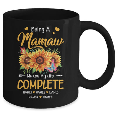 Personalized Being A Mamaw Makes My Life Complete Custom Grandkids Name Mothers Day Birthday Christmas Mug | teecentury