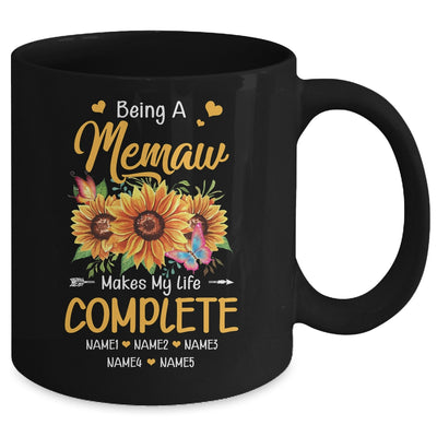Personalized Being A Memaw Makes My Life Complete Custom Grandkids Name Mothers Day Birthday Christmas Mug | teecentury