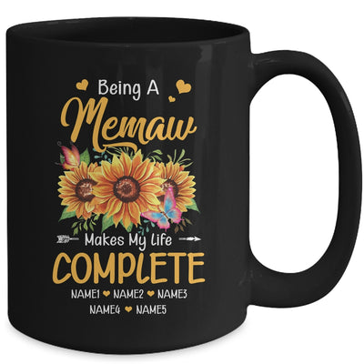 Personalized Being A Memaw Makes My Life Complete Custom Grandkids Name Mothers Day Birthday Christmas Mug | teecentury