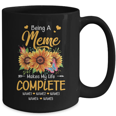 Personalized Being A Meme Makes My Life Complete Custom Grandkids Name Mothers Day Birthday Christmas Mug | teecentury