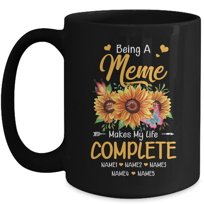 Personalized Being A Meme Makes My Life Complete Custom Grandkids Name Mothers Day Birthday Christmas Mug | teecentury