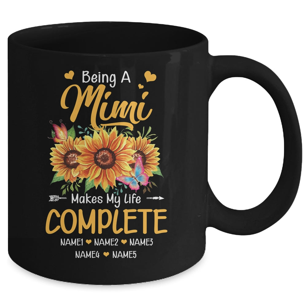 Personalized Being A Mimi Makes My Life Complete Custom Grandkids Name Mothers Day Birthday Christmas Mug | teecentury