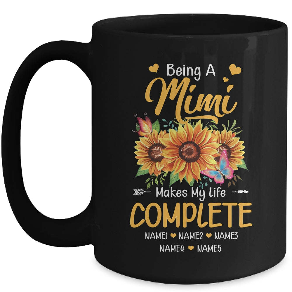 Personalized Being A Mimi Makes My Life Complete Custom Grandkids Name Mothers Day Birthday Christmas Mug | teecentury
