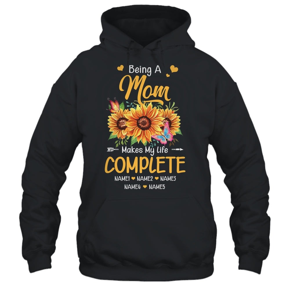 Personalized Being A Mom Makes My Life Complete Custom With Grandkids Name Mothers Day Birthday Christmas Shirt & Tank Top | teecentury