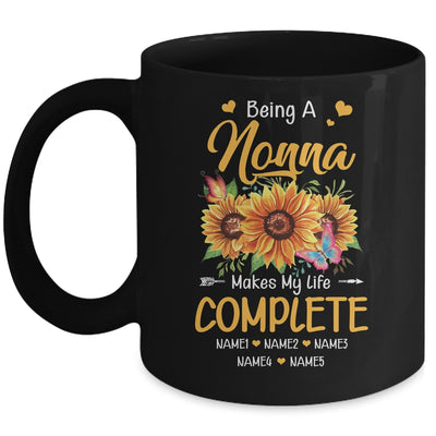 Personalized Being A Nonna Makes My Life Complete Custom Grandkids Name Mothers Day Birthday Christmas Mug | teecentury