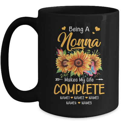 Personalized Being A Nonna Makes My Life Complete Custom Grandkids Name Mothers Day Birthday Christmas Mug | teecentury