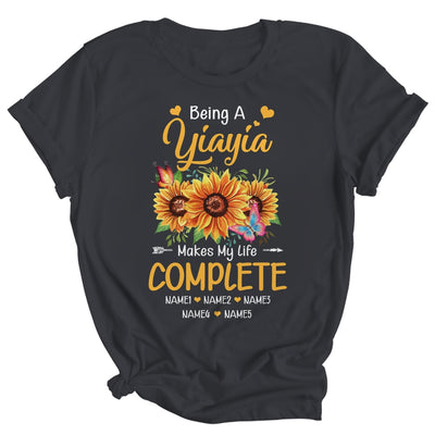 Personalized Being A Yiayia Makes My Life Complete Custom Grandkids Name Mothers Day Birthday Christmas Shirt & Tank Top | teecentury