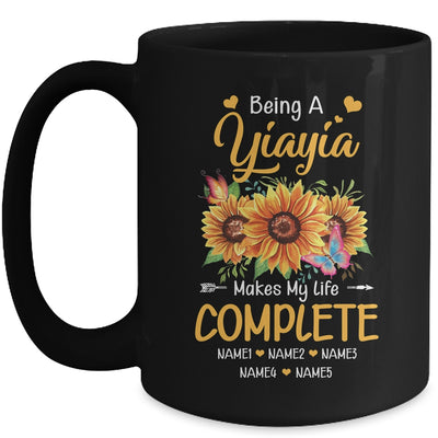 Personalized Being A Yiayia Makes My Life Complete Custom Grandkids Name Mothers Day Birthday Christmas Mug | teecentury