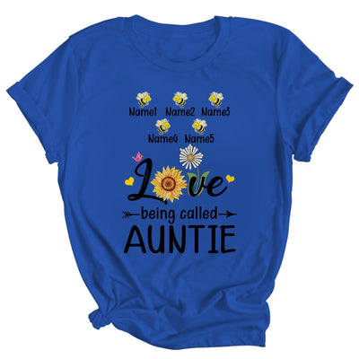 Personalized Being Called Auntie Custom With Kids Name Sunflower Mothers Day Birthday Christmas Shirt & Tank Top | teecentury