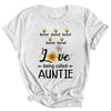 Personalized Being Called Auntie Custom With Kids Name Sunflower Mothers Day Birthday Christmas Shirt & Tank Top | teecentury