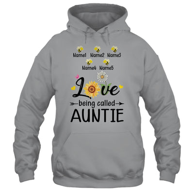 Personalized Being Called Auntie Custom With Kids Name Sunflower Mothers Day Birthday Christmas Shirt & Tank Top | teecentury