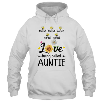Personalized Being Called Auntie Custom With Kids Name Sunflower Mothers Day Birthday Christmas Shirt & Tank Top | teecentury