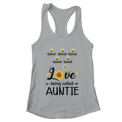 Personalized Being Called Auntie Custom With Kids Name Sunflower Mothers Day Birthday Christmas Shirt & Tank Top | teecentury