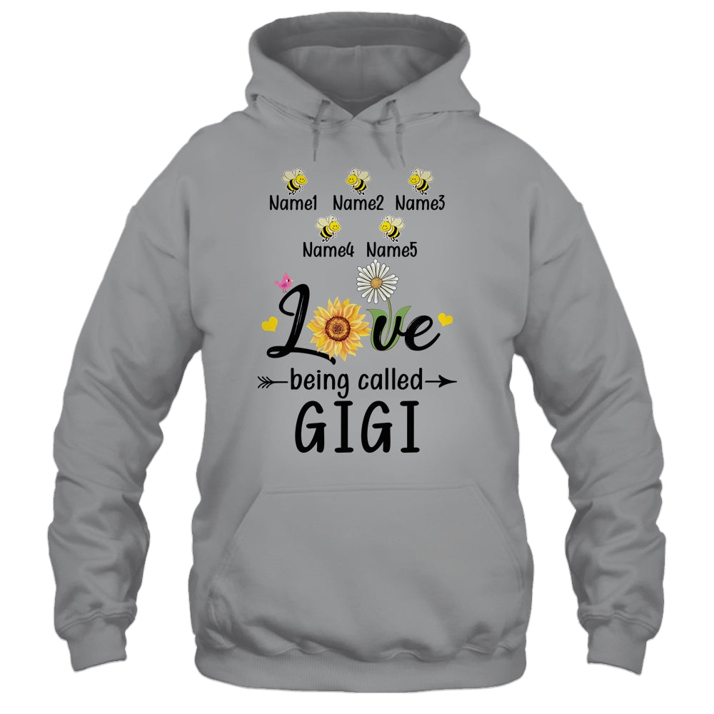 Personalized Being Called Gigi Custom With Grandkids Name Sunflower Mothers Day Birthday Christmas Shirt & Tank Top | teecentury