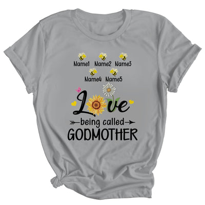 Personalized Being Called Godmother Custom With Kids Name Sunflower Mothers Day Birthday Christmas Shirt & Tank Top | teecentury