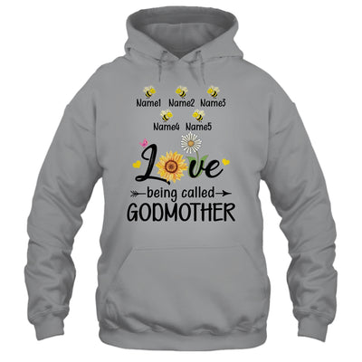 Personalized Being Called Godmother Custom With Kids Name Sunflower Mothers Day Birthday Christmas Shirt & Tank Top | teecentury