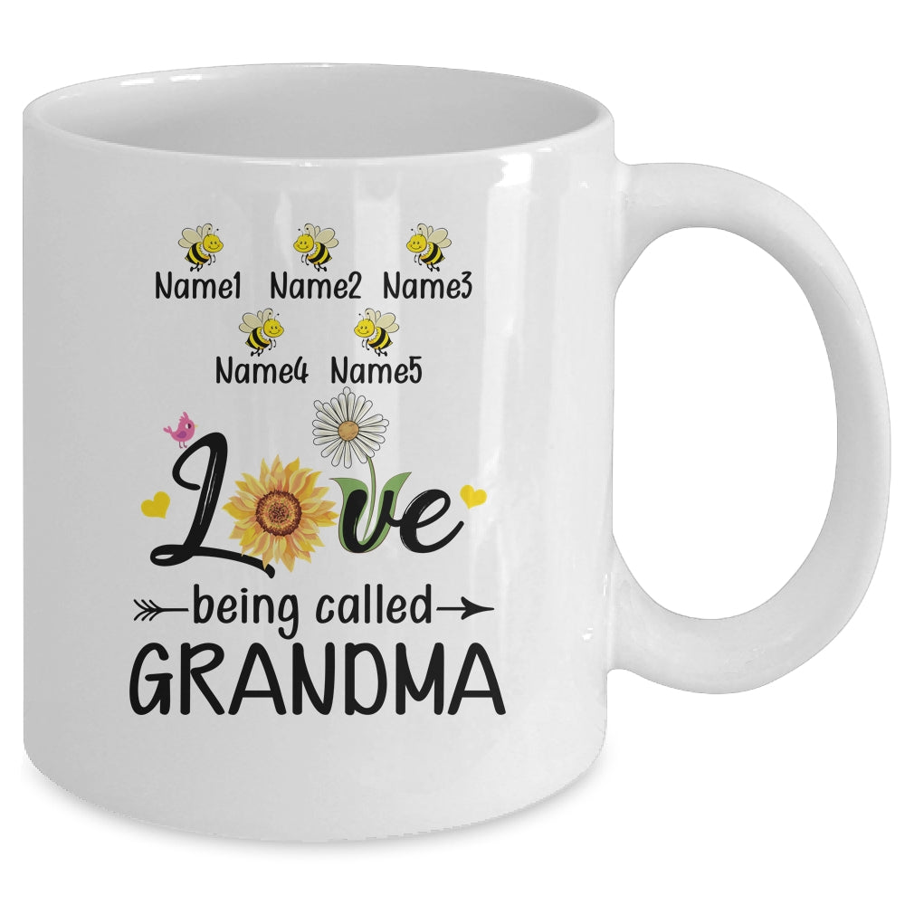 Personalized Being Called Grandma Custom With Grandkids Name Sunflower Mothers Day Birthday Christmas Mug | teecentury