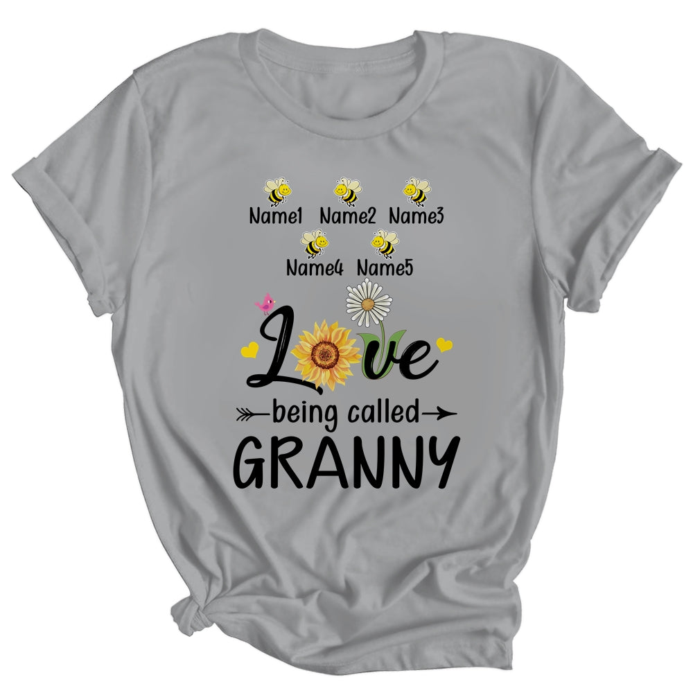 Personalized Being Called Granny Custom With Grandkids Name Sunflower Mothers Day Birthday Christmas Shirt & Tank Top | teecentury