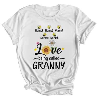 Personalized Being Called Granny Custom With Grandkids Name Sunflower Mothers Day Birthday Christmas Shirt & Tank Top | teecentury