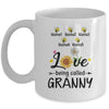 Personalized Being Called Granny Custom With Grandkids Name Sunflower Mothers Day Birthday Christmas Mug | teecentury