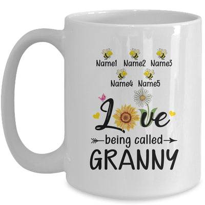 Personalized Being Called Granny Custom With Grandkids Name Sunflower Mothers Day Birthday Christmas Mug | teecentury