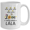 Personalized Being Called Lala Custom With Grandkids Name Sunflower Mothers Day Birthday Christmas Mug | teecentury